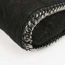 Stella McCartney Falabella Mini Tote Black Vegan Shaggy Deer Fold Over Bag