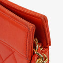 Chanel Red Lambskin Quilted Small 31 Vintage Shopping Tote Bag