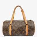 Louis Vuitton Papillon 25 Vintage Monogram Canvas Handbag With Mini Papillon Pochette