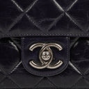 Chanel Perfect Edge Glazed Navy Quilted Calfskin Flap Bag
