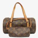 Louis Vuitton Papillon 25 Vintage Monogram Canvas Handbag With Mini Papillon Pochette