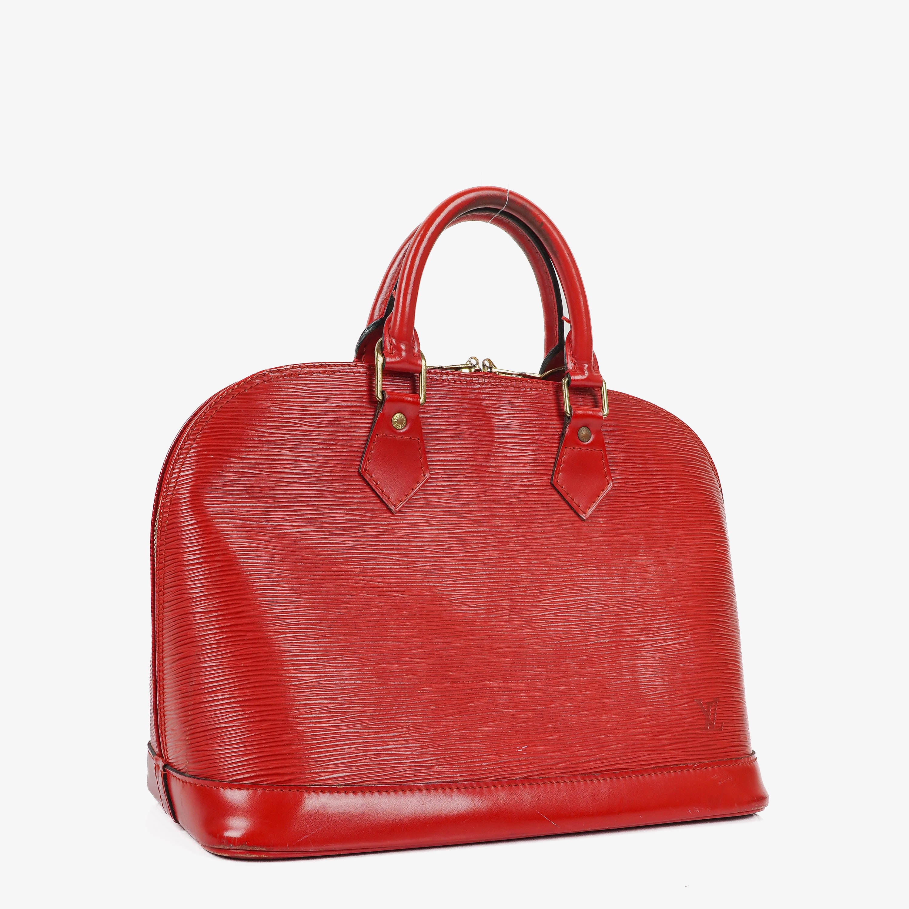 Louis Vuitton Alma PM In Red EPI Leather Handbag