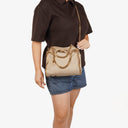 Stella McCartney Falabella Mini Tote Butter Cream Vegan Shaggy Deer Fold Over Bag