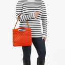 Chanel Red Lambskin Quilted Small 31 Vintage Shopping Tote Bag