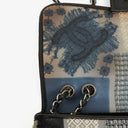 Chanel Black PVC Tweed Patchwork Medium Single Flap Bag