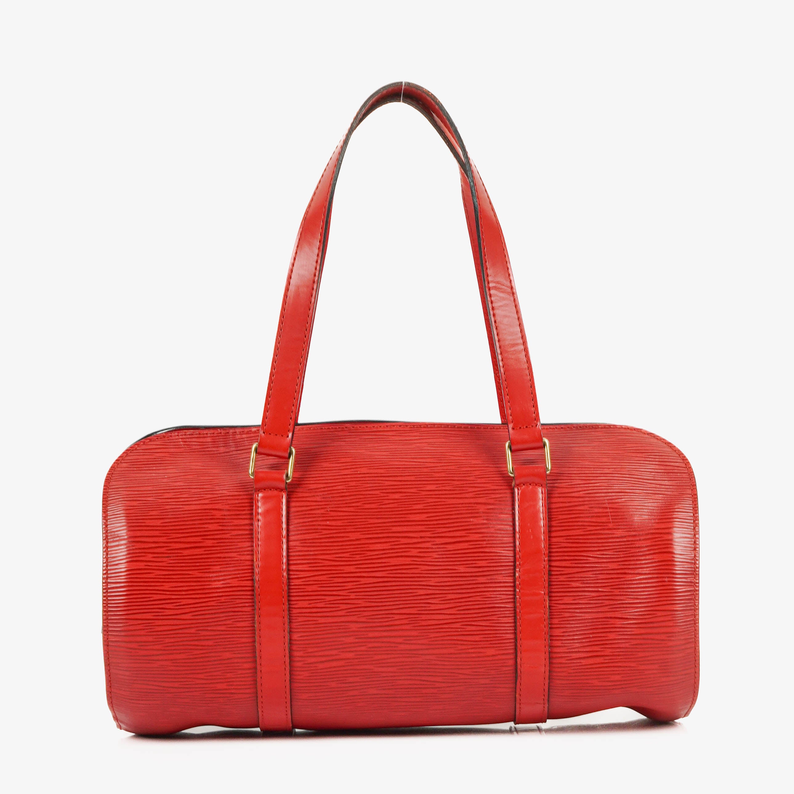 Louis Vuitton Soufflot Handbag In Red Epi Leather