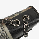 Chanel Black PVC Tweed Patchwork Medium Single Flap Bag