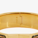 Hermes Green Equestrian Enamel and Gold Plated Loquet Bangle&nbsp;