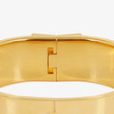 Hermes Green Equestrian Enamel and Gold Plated Loquet Bangle&nbsp;