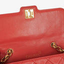 Chanel Vintage Diana Small Flap Bag Red Quilted Lambskin With 24K Gold-Plated Hardware