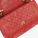 Chanel Vintage Diana Small Flap Bag Red Quilted Lambskin With 24K Gold-Plated Hardware