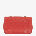 Chanel Vintage Diana Small Flap Bag Red Quilted Lambskin With 24K Gold-Plated Hardware