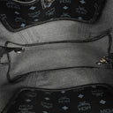 MCM Visetos Black Coated Canvas and Leather Tote Bag