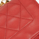 Chanel Vintage Diana Small Flap Bag Red Quilted Lambskin With 24K Gold-Plated Hardware