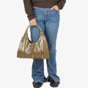 Gucci GG Crystal Canvas Jackie Bardot Shoulder Bag