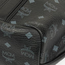 MCM Visetos Black Coated Canvas and Leather Tote Bag