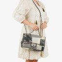 Chanel Black PVC Tweed Patchwork Medium Single Flap Bag
