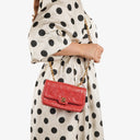 Chanel Vintage Diana Small Flap Bag Red Quilted Lambskin With 24K Gold-Plated Hardware