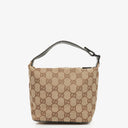 Gucci Beige/Brown Vintage Mini Pochette GG Monogram Hobo Bag