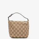 Gucci Beige/Brown Vintage Mini Pochette GG Monogram Hobo Bag