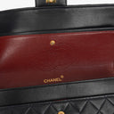 Chanel Medium Double Flap Bag Navy Quilted Lambskin With 24K Gold-Plated Hardware And Mademoiselle Chain