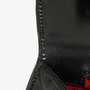 Gucci Convertible Bamboo Top Handle Black Leather Bag