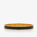 Hermes Black Lizard and Gold Plated Kelly H Lock Cadena Charm Bracelet