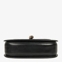 Gucci Convertible Bamboo Top Handle Black Leather Bag