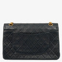 Chanel Medium Double Flap Bag Navy Quilted Lambskin With 24K Gold-Plated Hardware And Mademoiselle Chain