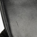 Gucci Convertible Bamboo Top Handle Black Leather Bag