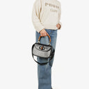 Gucci Convertible Bamboo Top Handle Black Leather Bag