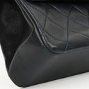 Chanel Medium Double Flap Bag Navy Quilted Lambskin With 24K Gold-Plated Hardware And Mademoiselle Chain