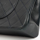 Chanel Medium Double Flap Bag Navy Quilted Lambskin With 24K Gold-Plated Hardware And Mademoiselle Chain