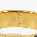 Hermes Green Equestrian Enamel and Gold Plated Loquet Bangle Quartz Watch L01.100