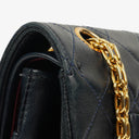 Chanel Medium Double Flap Bag Navy Quilted Lambskin With 24K Gold-Plated Hardware And Mademoiselle Chain