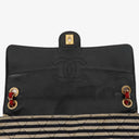 Chanel Quilted Jersey Navy White Red Jumbo Coco Sailor Flap Bag