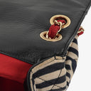 Chanel Quilted Jersey Navy White Red Jumbo Coco Sailor Flap Bag
