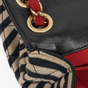 Chanel Quilted Jersey Navy White Red Jumbo Coco Sailor Flap Bag