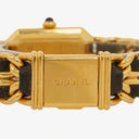 Chanel Stainless Steel Lambskin 20mm Chain Premiere Quartz Watch Gold M