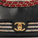 Chanel Quilted Jersey Navy White Red Jumbo Coco Sailor Flap Bag