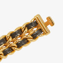 Chanel Stainless Steel Lambskin 20mm Chain Premiere Quartz Watch Gold M