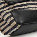 Chanel Quilted Jersey Navy White Red Jumbo Coco Sailor Flap Bag