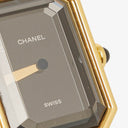 Chanel Stainless Steel Lambskin 20mm Chain Premiere Quartz Watch Gold M