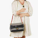 Chanel Quilted Jersey Navy White Red Jumbo Coco Sailor Flap Bag