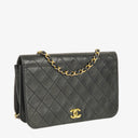 Chanel Classic Full Flap Bag Black Quilted Leather 24K Gold-Plated Hardware