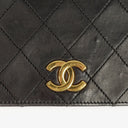 Chanel Classic Full Flap Bag Black Quilted Leather 24K Gold-Plated Hardware