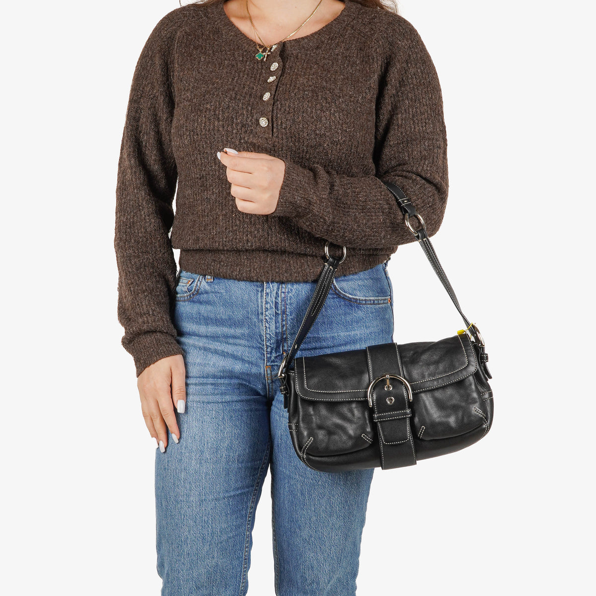 Coach Soho Black Leather Handbag