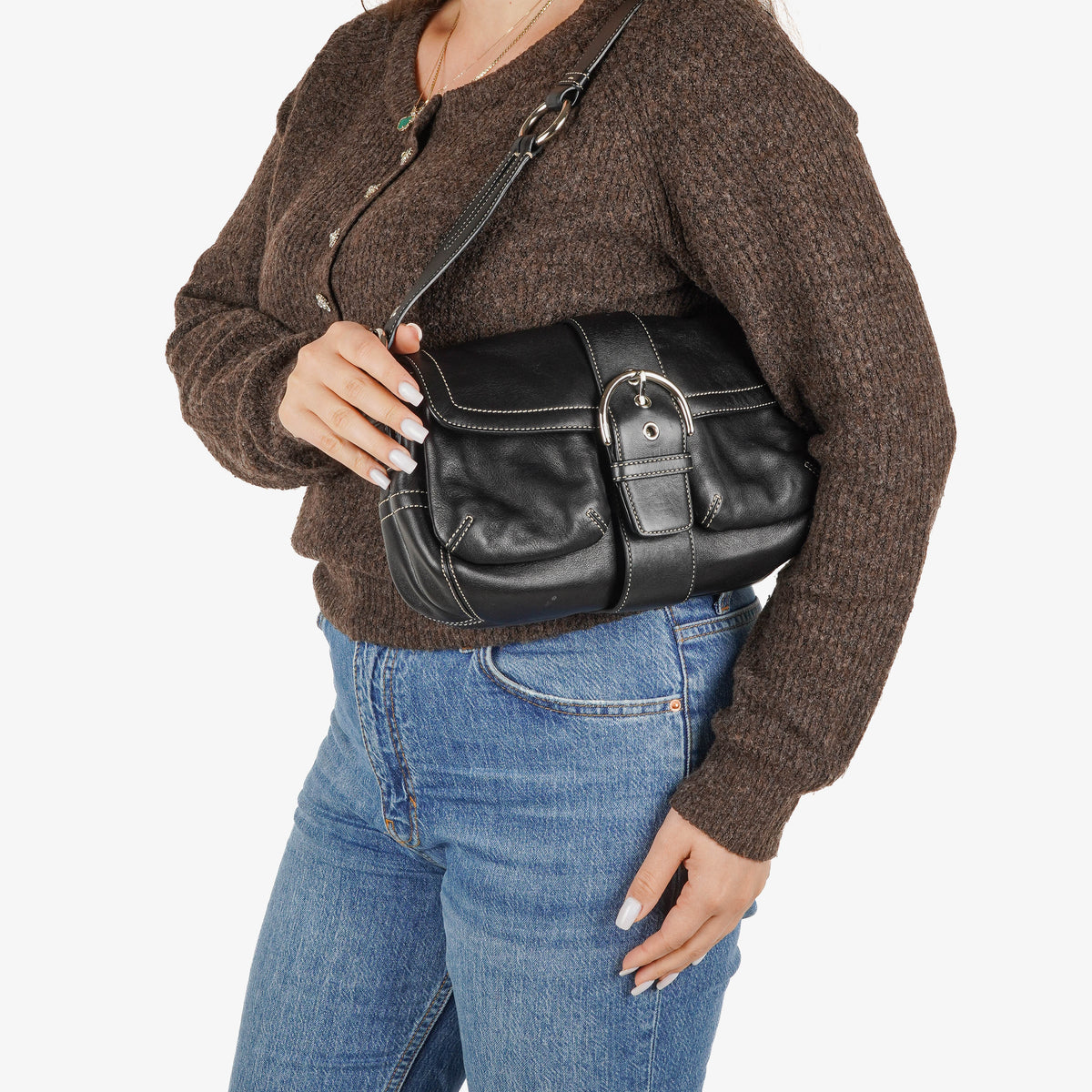 Coach Soho Black Leather Handbag