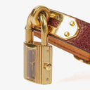 Hermes Kelly Burgundy Courchevel Leather Gold Plated Watch
