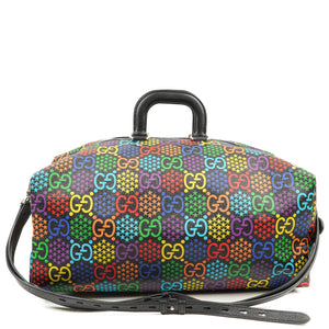 Gucci Psychedelic Black Multicolor GG Supreme Monogram Duffle Backpack